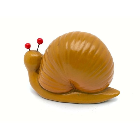 Rare Fitz & Floyd Snail Orange Shell Red Antenna Cute 1970's Kitschy Figurine - Picture 3 of 11